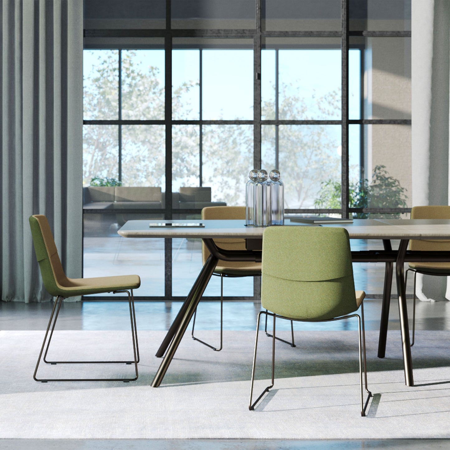 ARQUS Konferenztisch | 2000-4200 x 760 mm (6-12 Personen), Echtholzfurnier