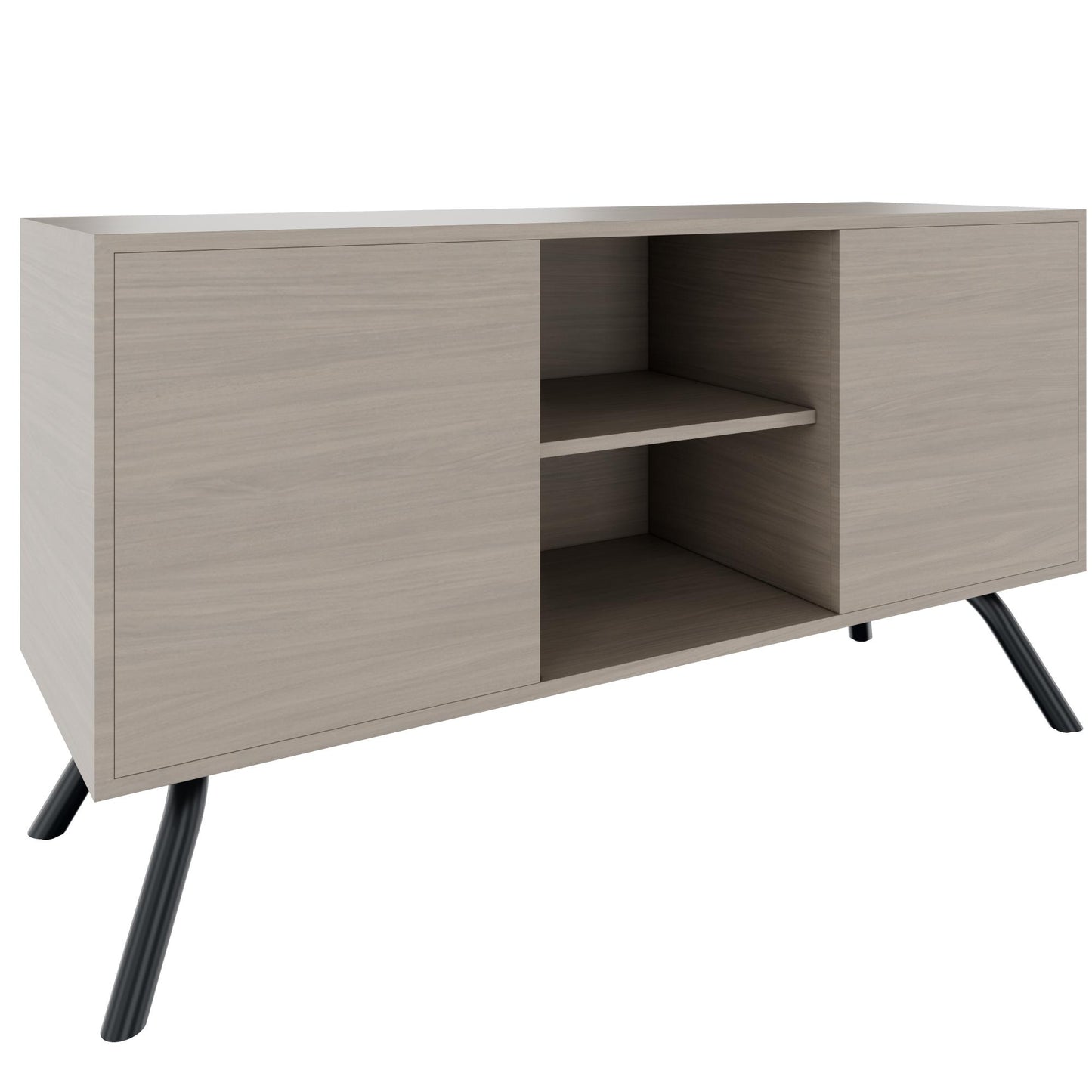 ARQUS Lowboard | 1400 x 760 mm, Push-To-Open, Echtholzfurnier