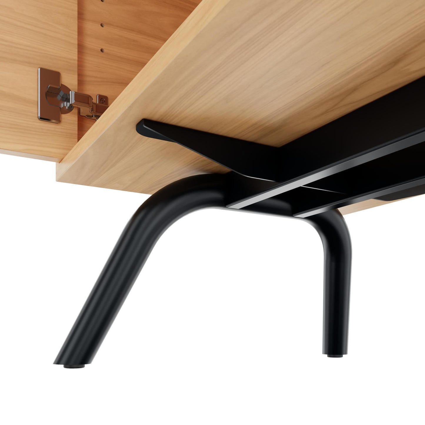 ARQUS Lowboard | 1400 x 760 mm, Push-To-Open, Echtholzfurnier