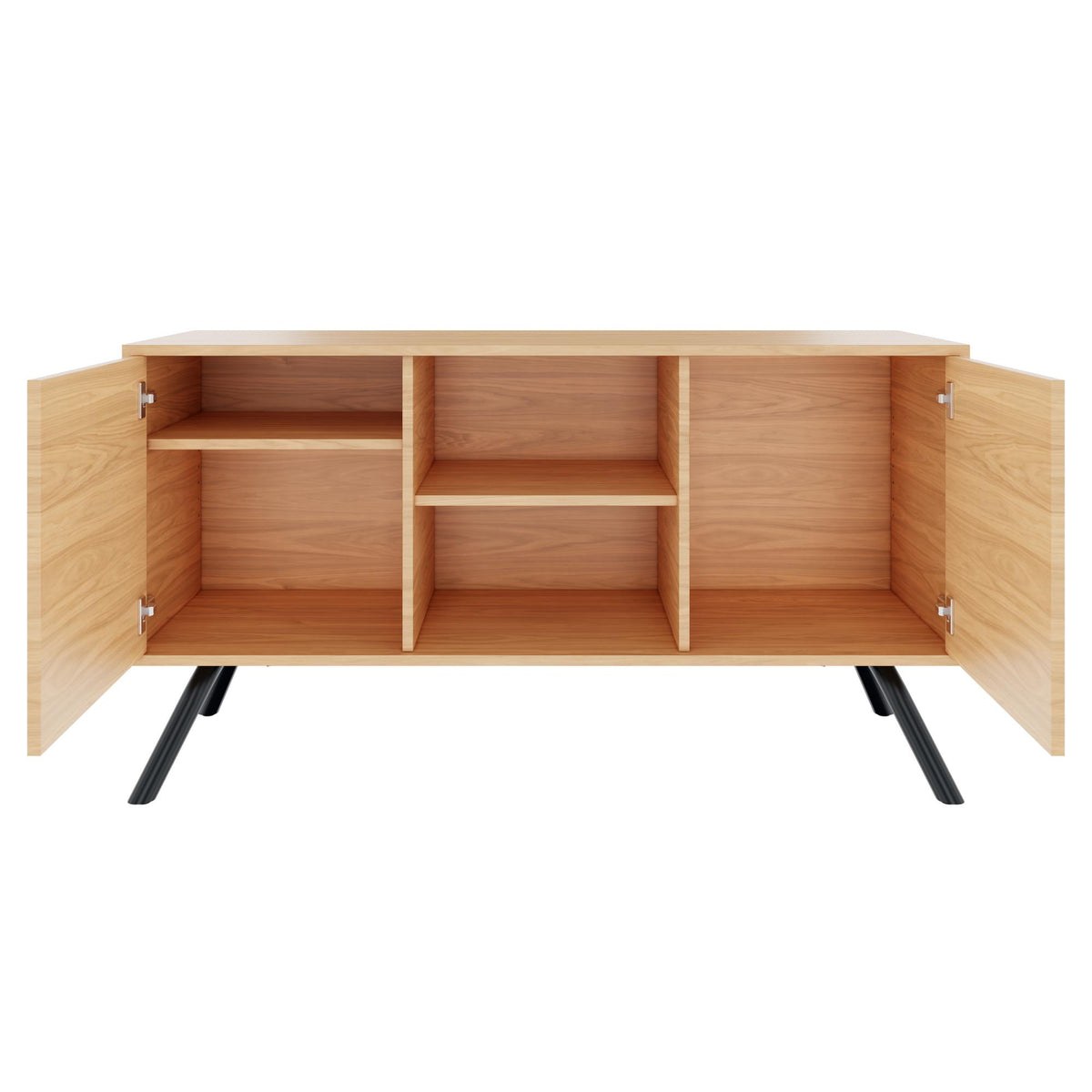 ARQUS Lowboard | 1400 x 760 mm, Push-To-Open, Echtholzfurnier - 3 Lightbox Main Image