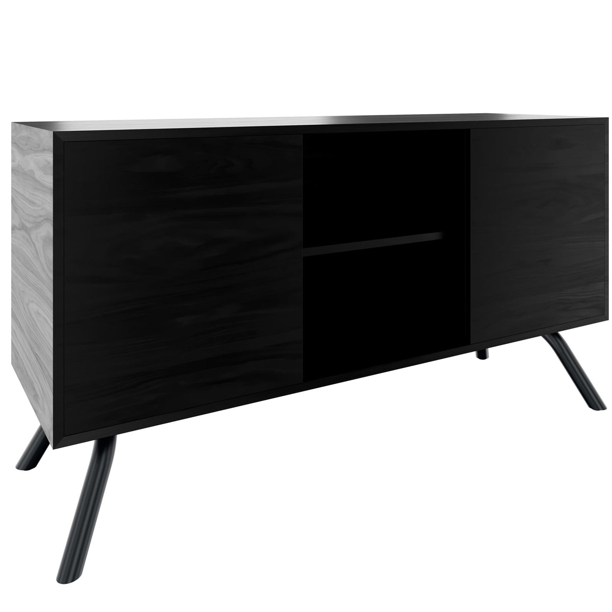 ARQUS Lowboard | 1400 x 760 mm, Push-To-Open, Echtholzfurnier - 10 Lightbox Main Image
