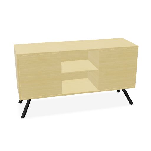 ARQUS Lowboard | 1400 x 760 mm, Push-To-Open, Echtholzfurnier