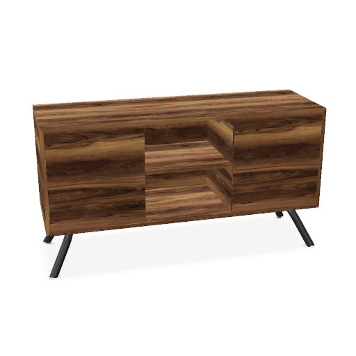 ARQUS Lowboard | 1400 x 760 mm, Push-To-Open, Echtholzfurnier