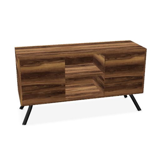 ARQUS Lowboard | 1400 x 760 mm, Push-To-Open, Echtholzfurnier