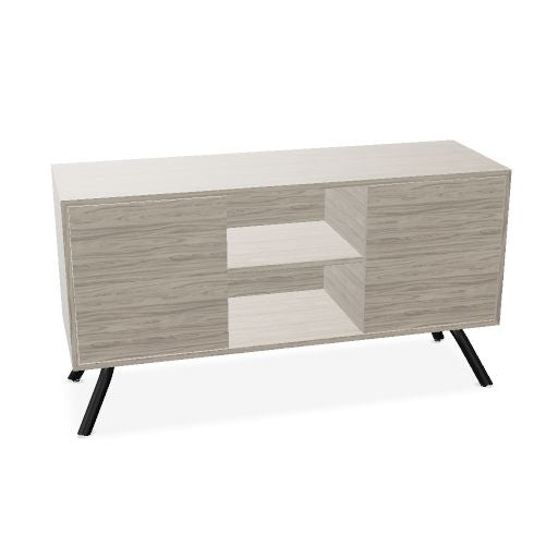 ARQUS Lowboard | 1400 x 760 mm, Push-To-Open, Echtholzfurnier