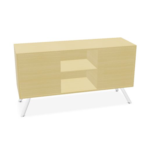 ARQUS Lowboard | 1400 x 760 mm, Push-To-Open, Echtholzfurnier