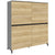 ART Gabinetto file | 4 OH, 1600 x 1760 mm, grigio scuro in quercia selvatica