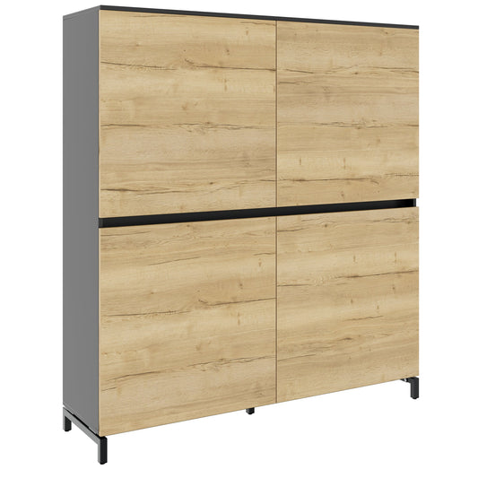 ART File cabinet | 4 Oh, 1600 x 1760 mm, wild oak dark gray