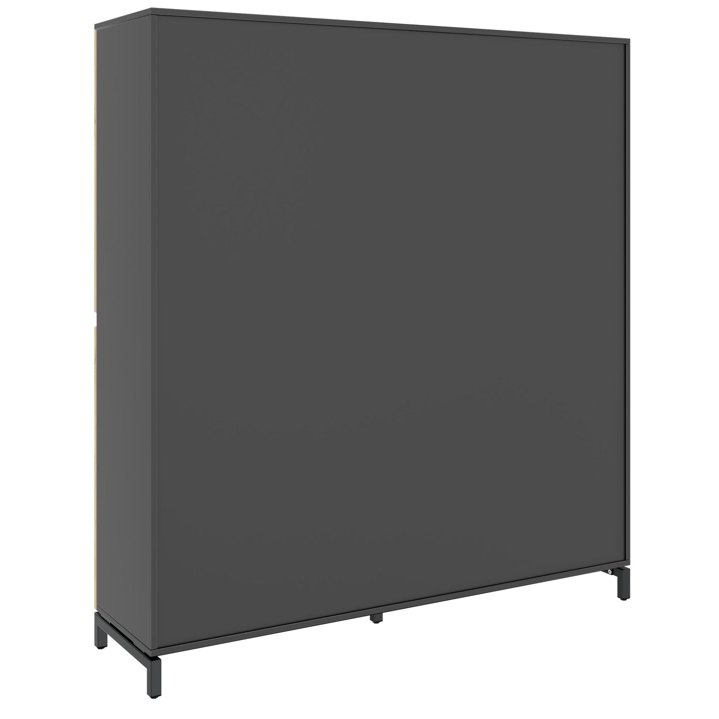 ART Gabinetto file | 4 OH, 1600 x 1760 mm, grigio scuro in quercia selvatica