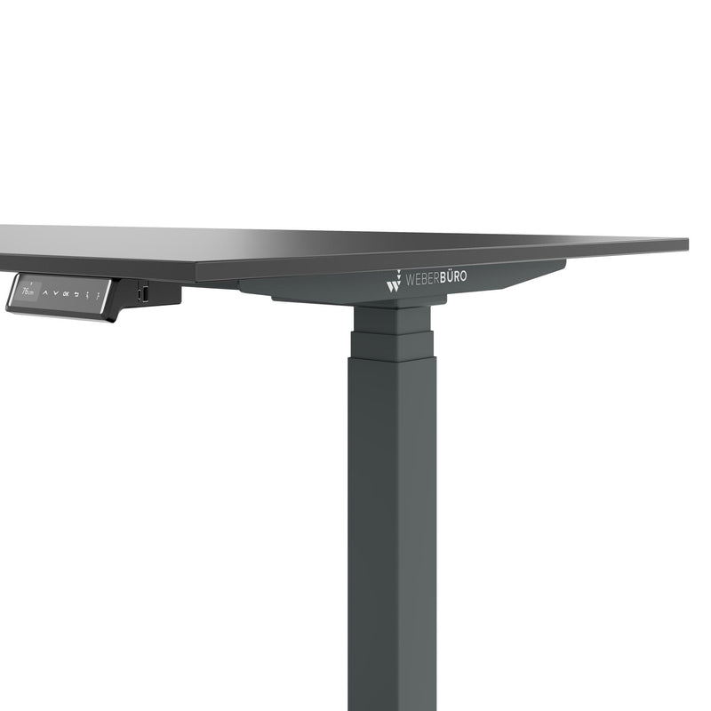 ART Chef-Schreibtisch | 2000 x 900 mm, elektrisch höhenverstellbar, Dunkelgrau - 7 Main Image