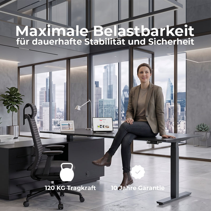 ART Chef-Schreibtisch mit Sideboard | 2130 x 1800 mm, elektrisch höhenverstellbar, Wildeiche - 18 Main Image