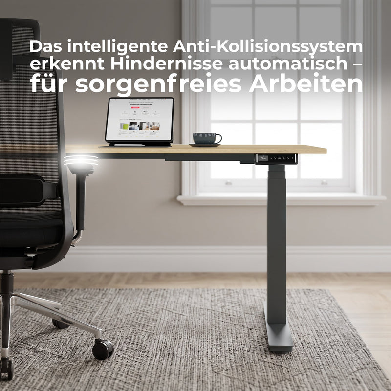 ART Chef-Schreibtisch mit Sideboard | 2130 x 1800 mm, elektrisch höhenverstellbar, Wildeiche - 21 Main Image