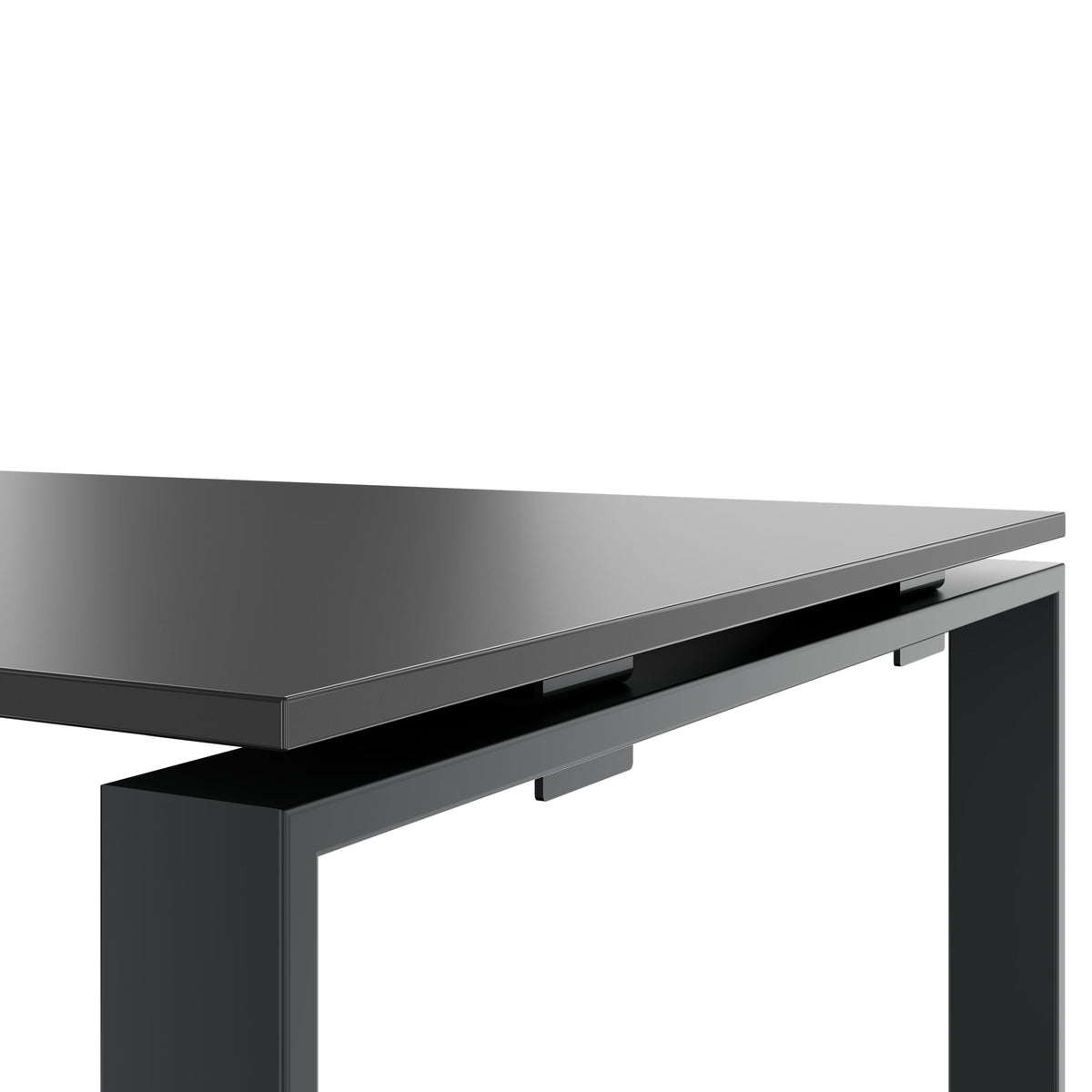 ART Bureau de direction | 2240 x 1800 mm, meuble bas intégré, gris foncé  - 7 Lightbox Main Image