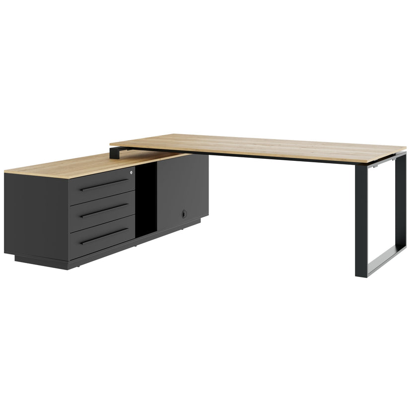 ART Descrizione principale | 2240 x 1800 mm, integrated lowboard, wild oak dark gray