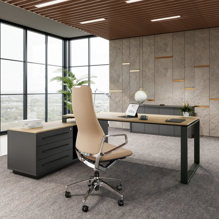 ART Descrizione principale | 2240 x 1800 mm, integrated lowboard, wild oak dark gray