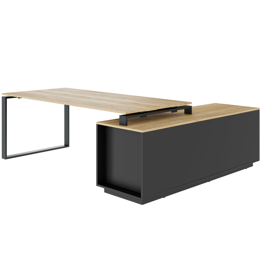 ART Descrizione principale | 2240 x 1800 mm, integrated lowboard, wild oak dark gray