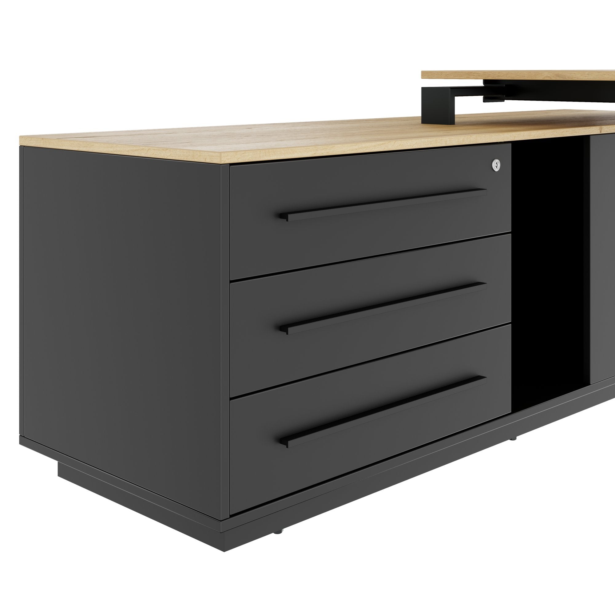 ART Descrizione principale | 2240 x 1800 mm, integrated lowboard, wild oak dark gray