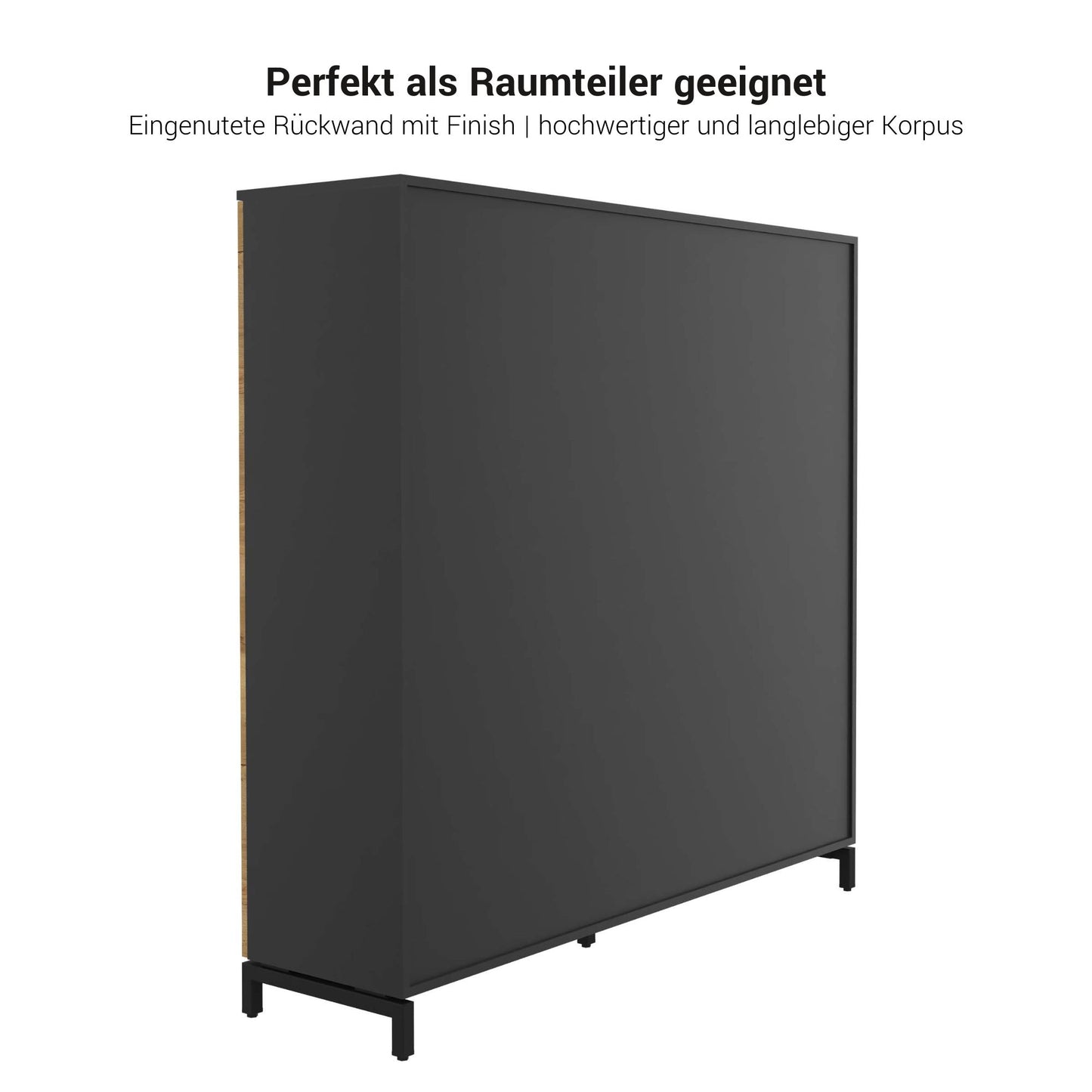 ART Garderobenschrank | 4 OH, 1600 x 1760 mm, Wildeiche-Dunkelgrau