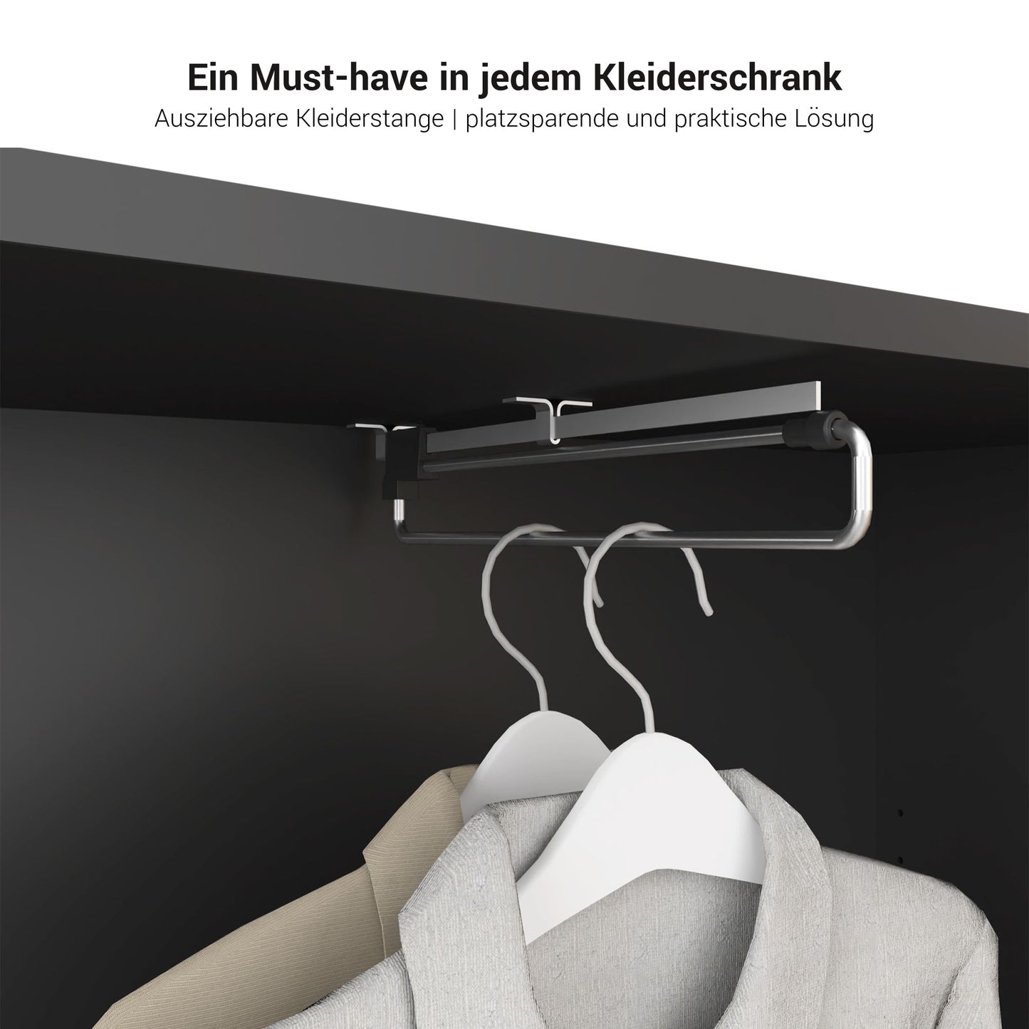 ART Garderobenschrank | 4 OH, 1600 x 1760 mm, Wildeiche-Dunkelgrau