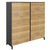 ART Garderobenschrank | 4 OH, 1600 x 1760 mm, Wildeiche-Dunkelgrau