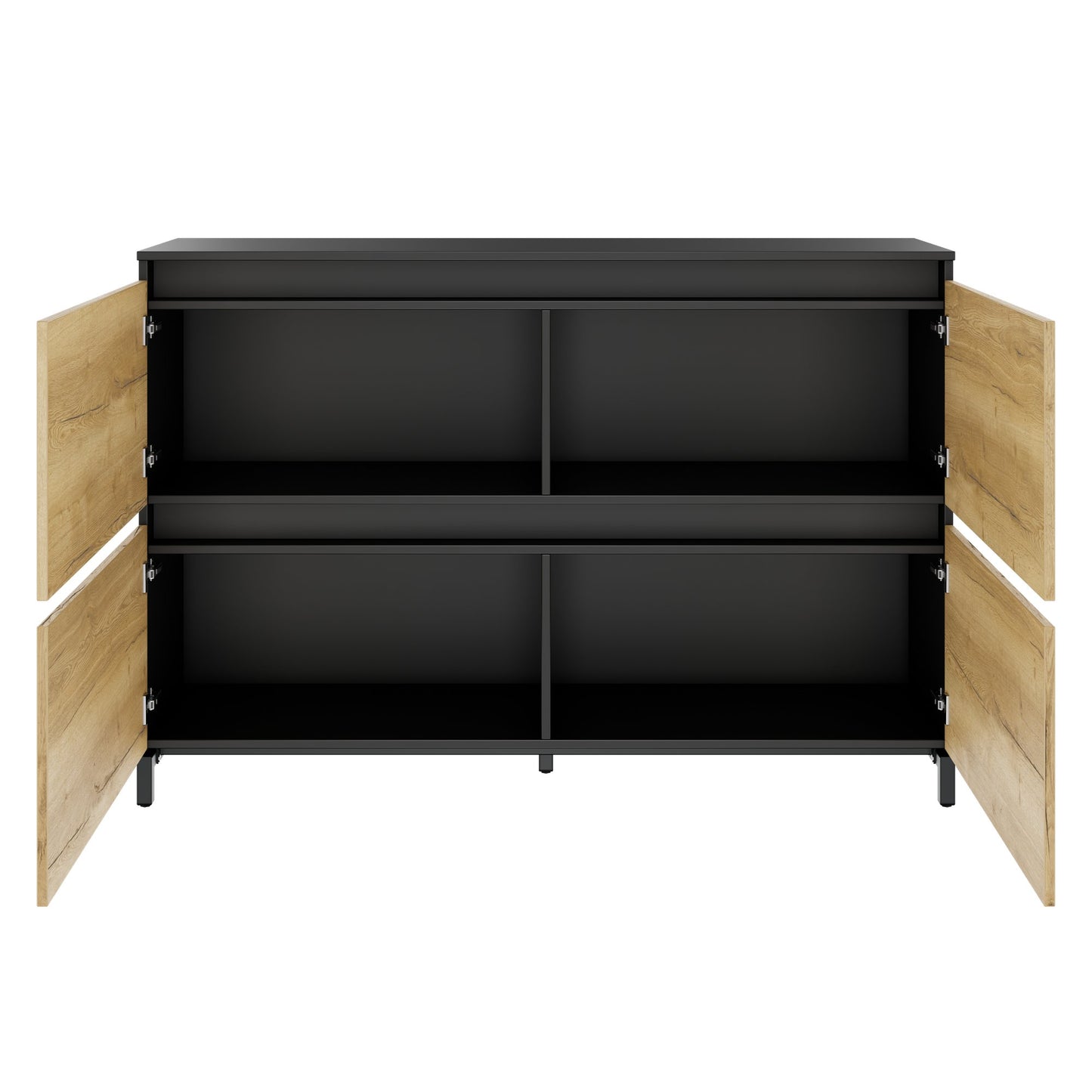 ART Highboard | 2 OH, 1600 x 1080 mm, Wildeiche-Dunkelgrau