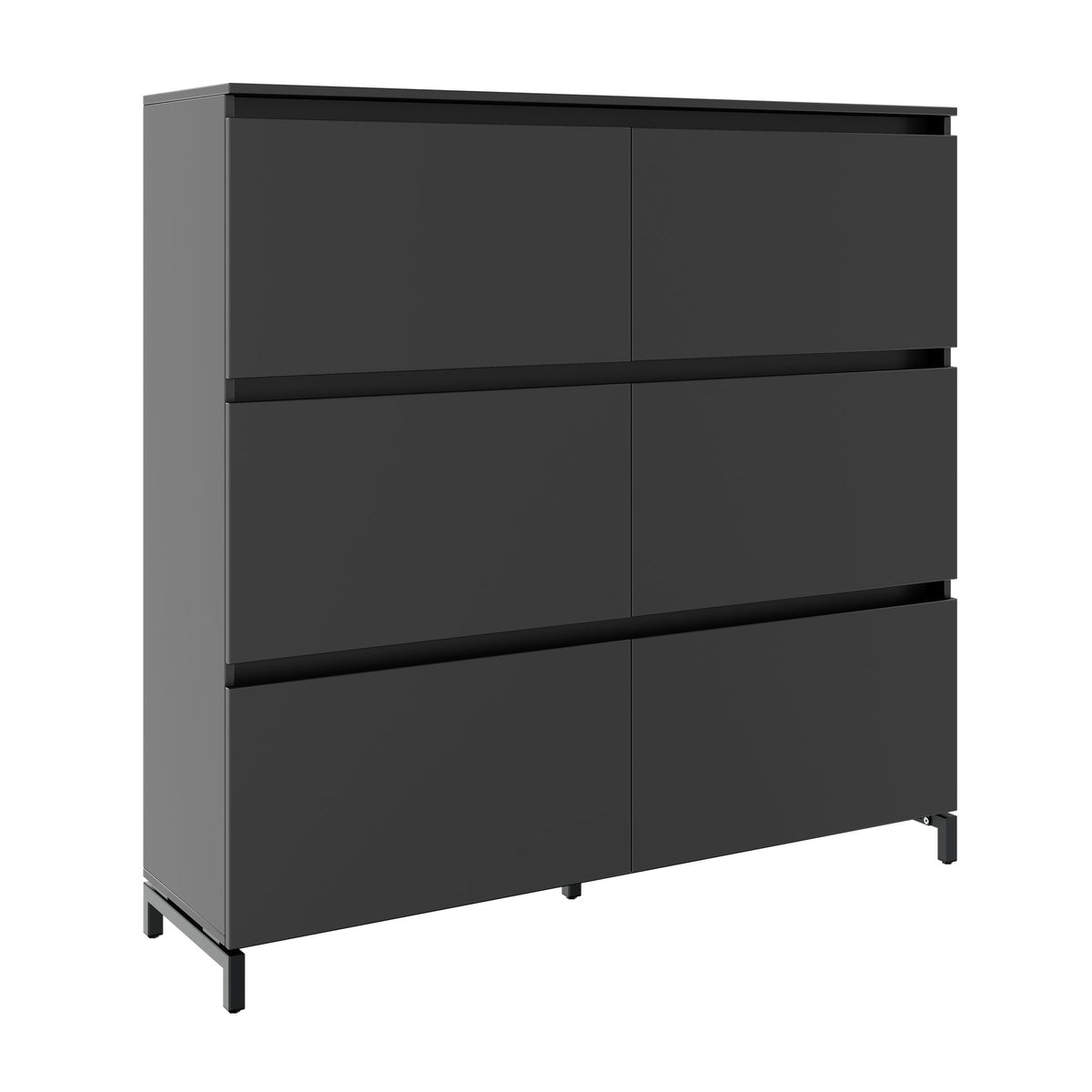 ART Highboard | 3 oh, 1600 x 1560 mm, gris foncé - 1 Lightbox Main Image