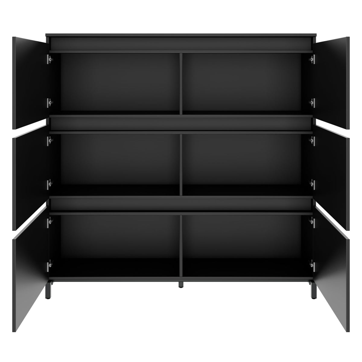 ART Highboard | 3 oh, 1600 x 1560 mm, gris foncé - 3 Lightbox Main Image
