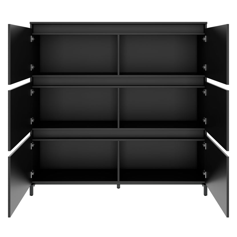 ART Highboard | 3 Oh, 1600 x 1560 mm, dark gray