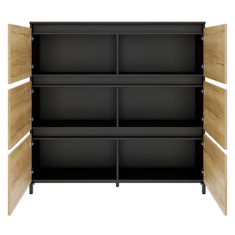 ART Highboard | 3 OH, 1600 x 1560 mm, Wildeiche-Dunkelgrau - 3 Main Image