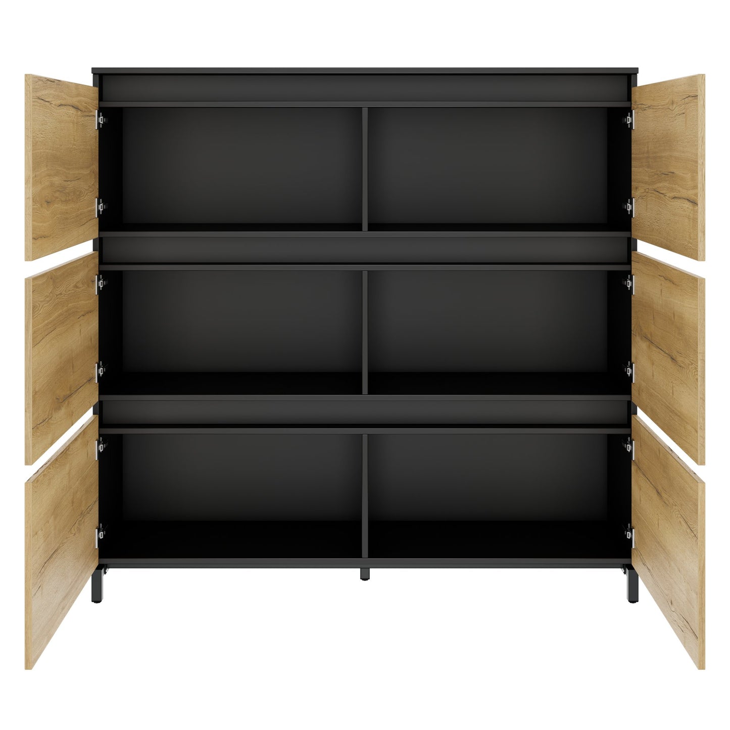 ART Highboard | 3 Oh, 1600 x 1560 mm, wild oak dark gray