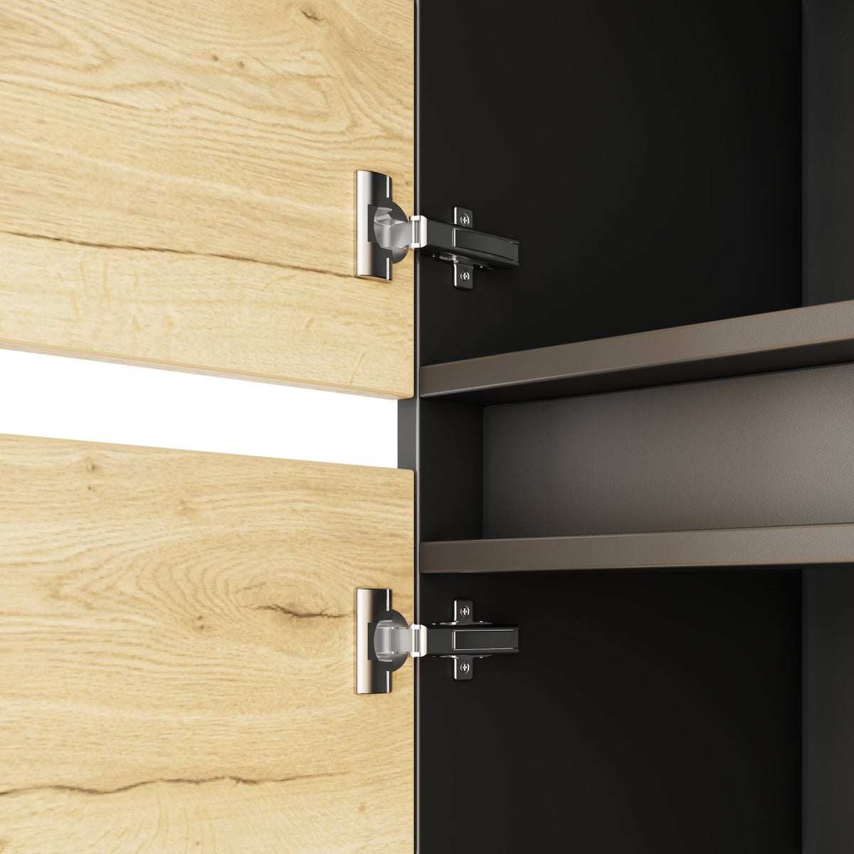 ART Highboard | 3 OH, 1600 x 1560 mm, Wildeiche-Dunkelgrau - 8 Lightbox Main Image