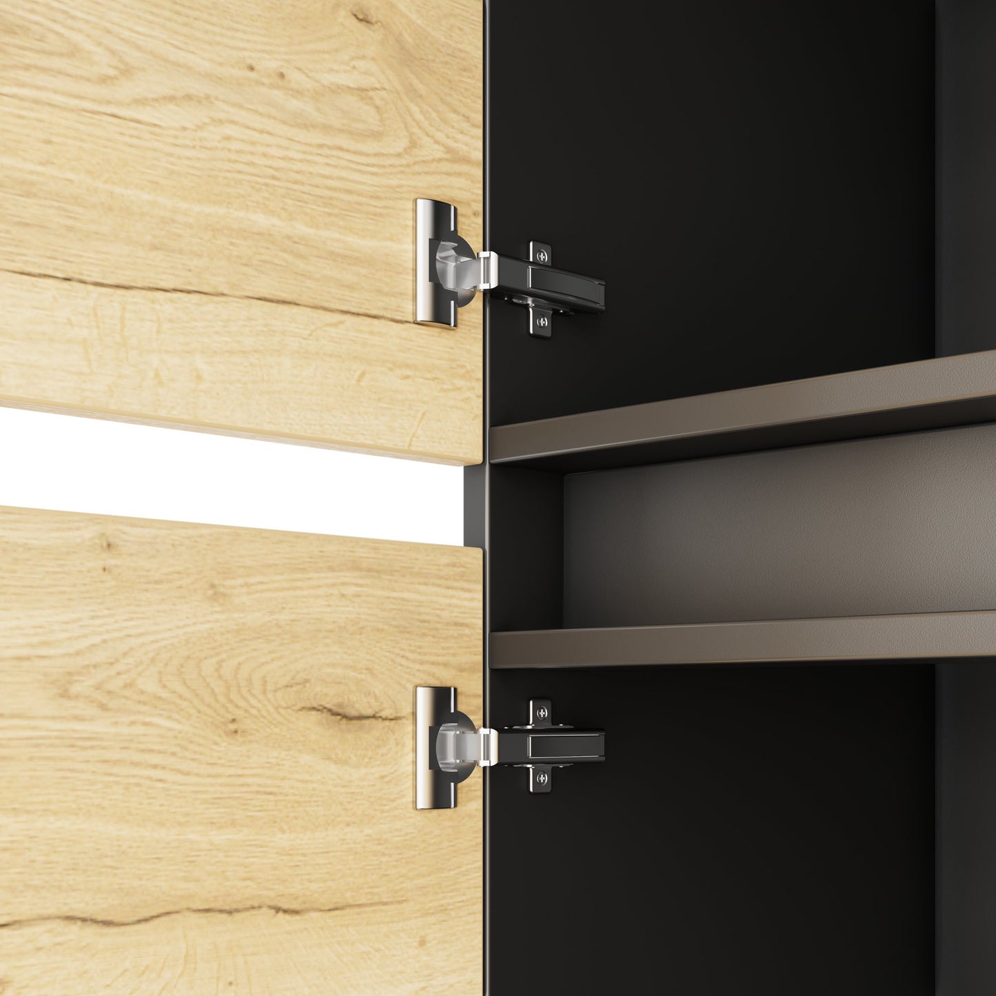 ART Highboard | 3 Oh, 1600 x 1560 mm, wild oak dark gray