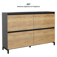 ART Highboard | 2 OH, 1600 x 1080 mm, Wildeiche-Anthrazit