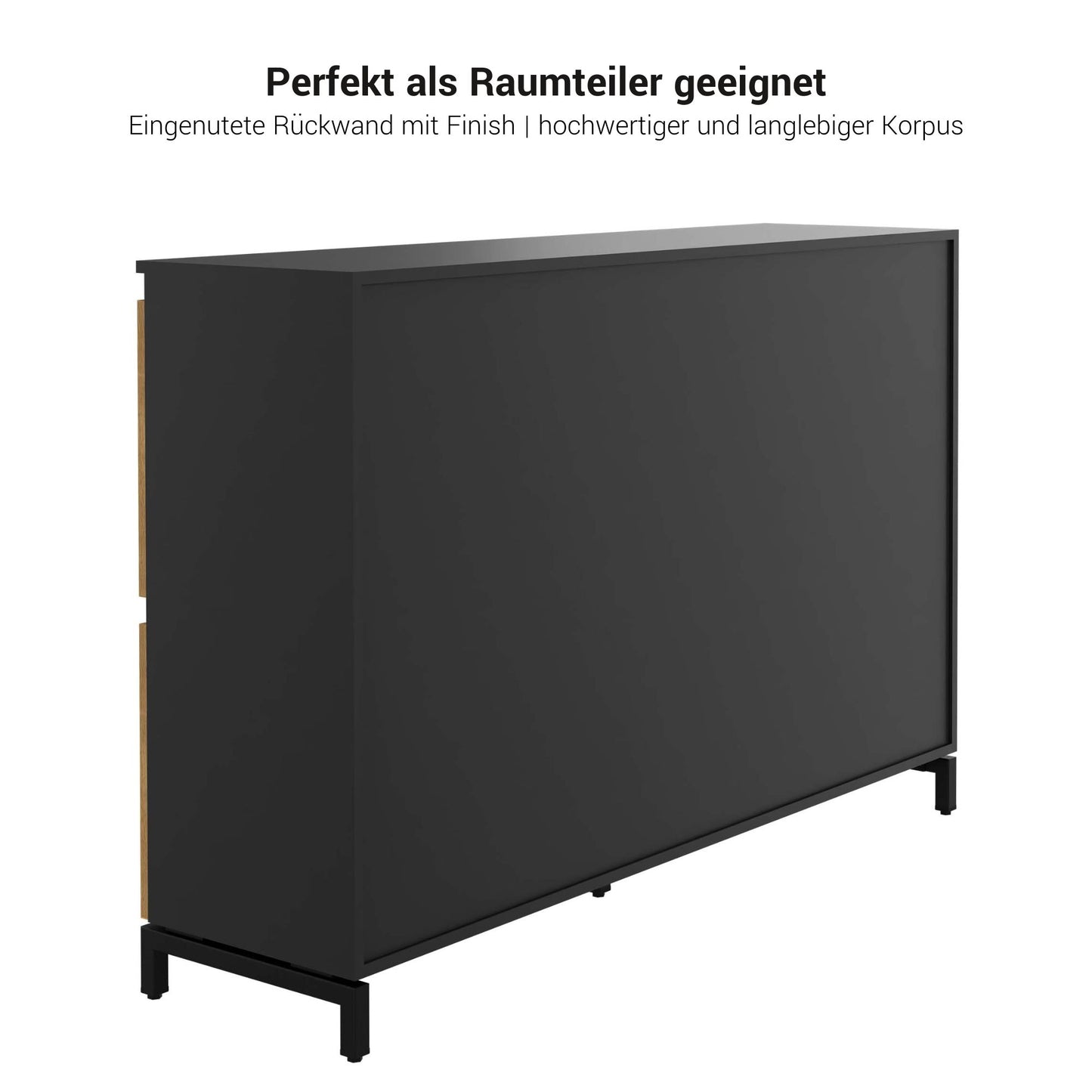 ART Highboard | 2 OH, 1600 x 1080 mm, Wildeiche-Anthrazit