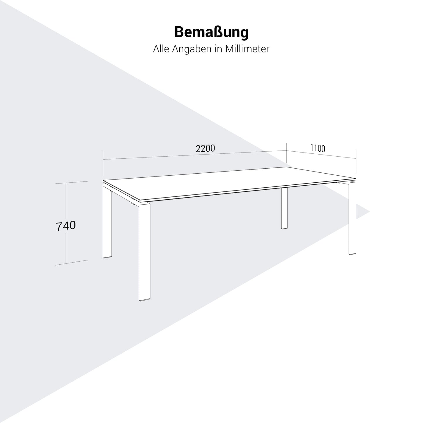 ART Konferenztisch | 2200 x 1100 mm, Wildeiche