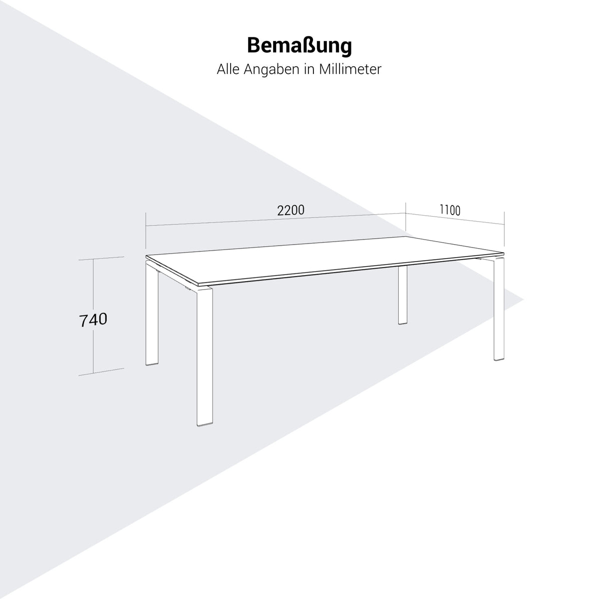ART Konferenztisch | 2200 x 1100 mm, Dunkelgrau - 6 Lightbox Main Image