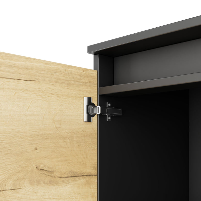 ART Lowboard | 1 OH, 1600 x 600 mm, Wildeiche-Dunkelgrau