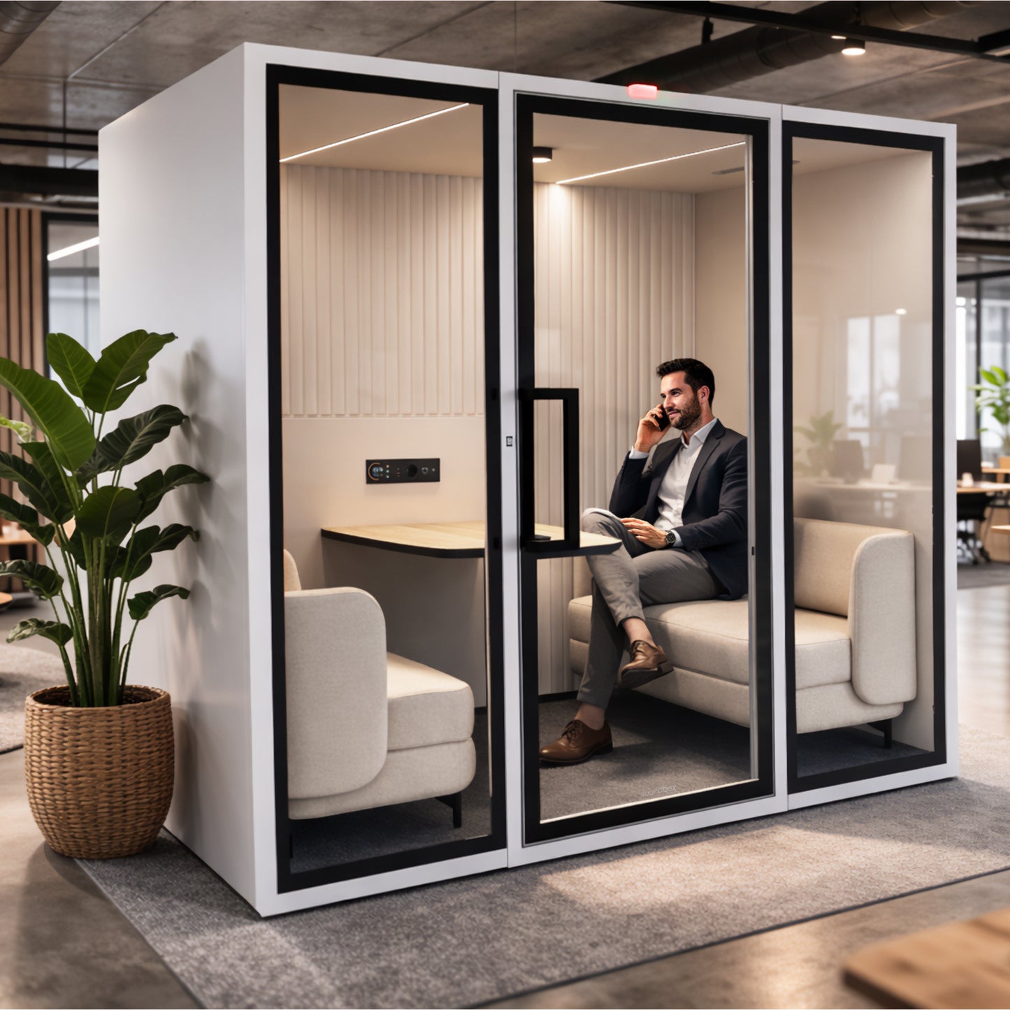 ART POD ML Meeting Box | Room-in-room, Class A soundproofing, for 4 people