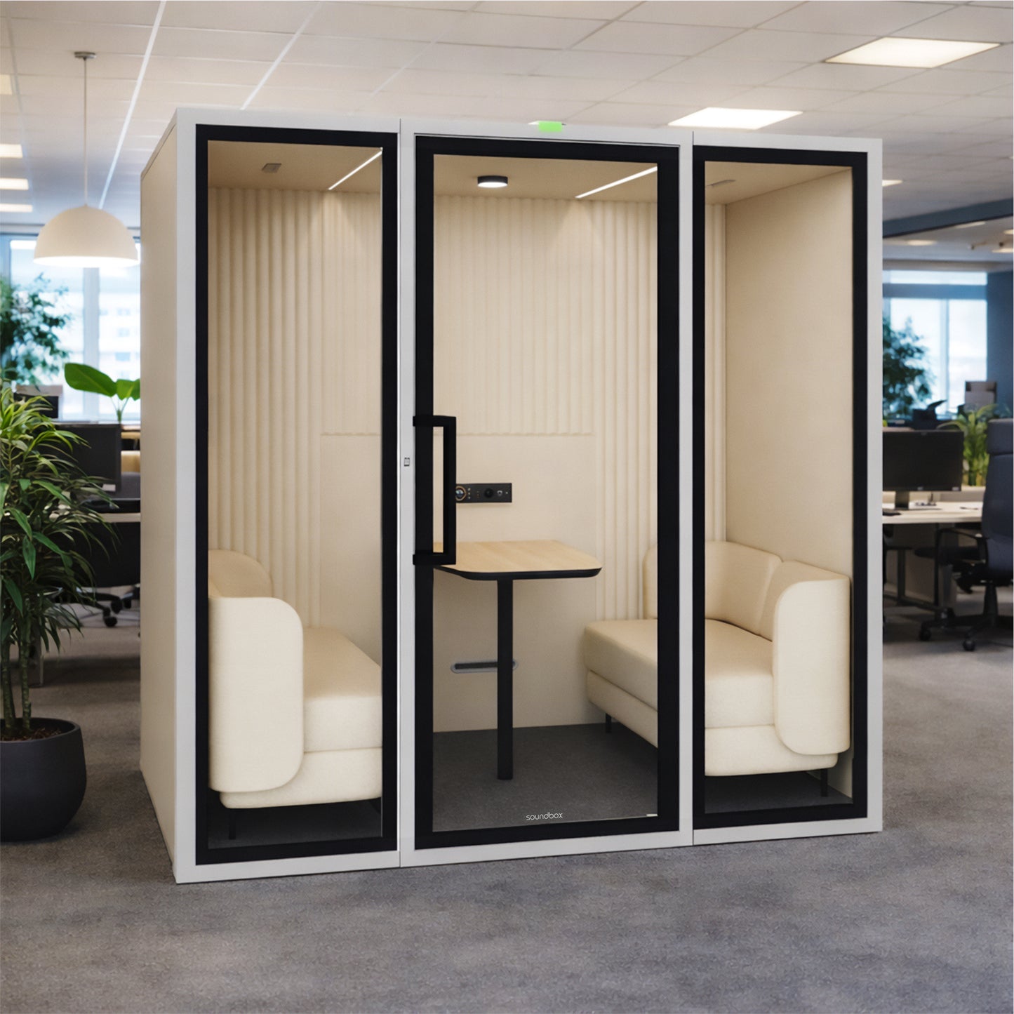 ART POD ML Meeting Box | Room-in-room, Class A soundproofing, for 4 people