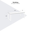 ART Schreibtisch | 2000 x 900 mm, Wildeiche - 6 Thumbnail Image