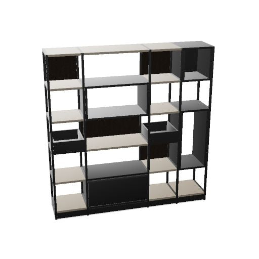 ATELLA Regalschrank | 3-6 OH, modulares System, Melamin oder Echtholzfurnier