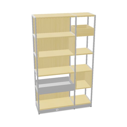 ATELLA Regalschrank | 3-6 OH, modulares System, Melamin oder Furnier