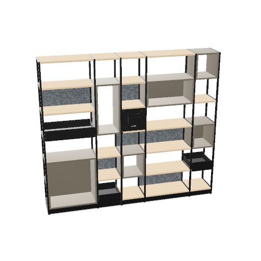 ATELLA Regalschrank | 3-6 OH, modulares System, Melamin oder Furnier
