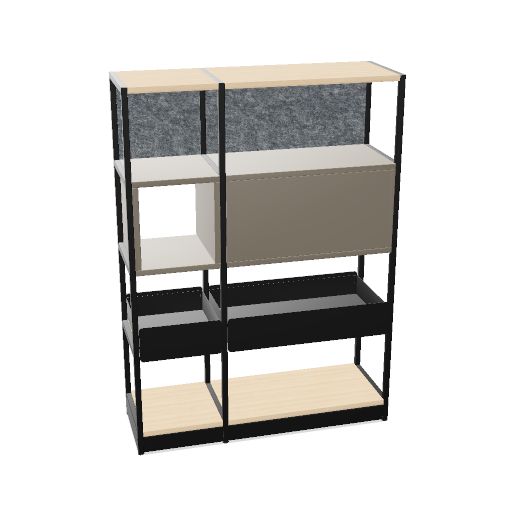 ATELLA Regalschrank | 3-6 OH, modulares System, Melamin oder Furnier