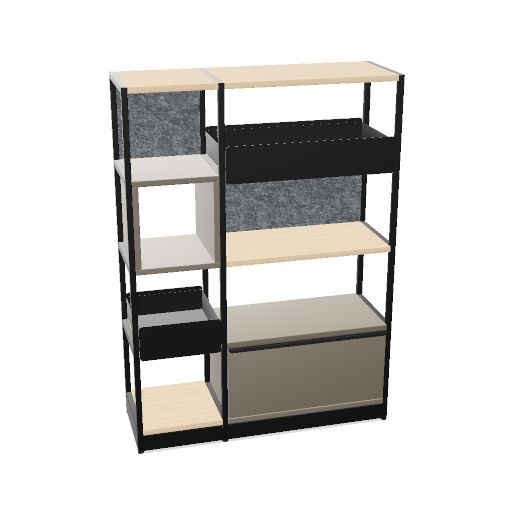 ATELLA Regalschrank | 3-6 OH, modulares System, Melamin oder Furnier