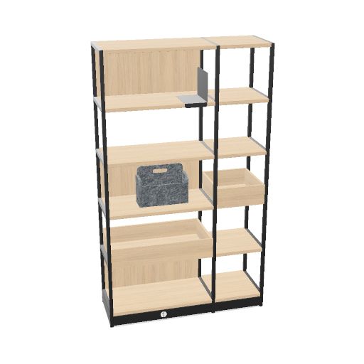 ATELLA Regalschrank | 3-6 OH, modulares System, Melamin oder Furnier