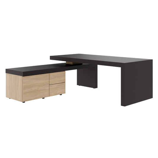 ATICA Executive Desk | 2000 x 2000 mm, Integrated Lowboard