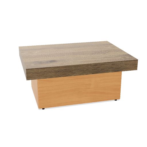 Scrivania da direttore ATICA | 2000 x 2000 mm, mobile basso integrato