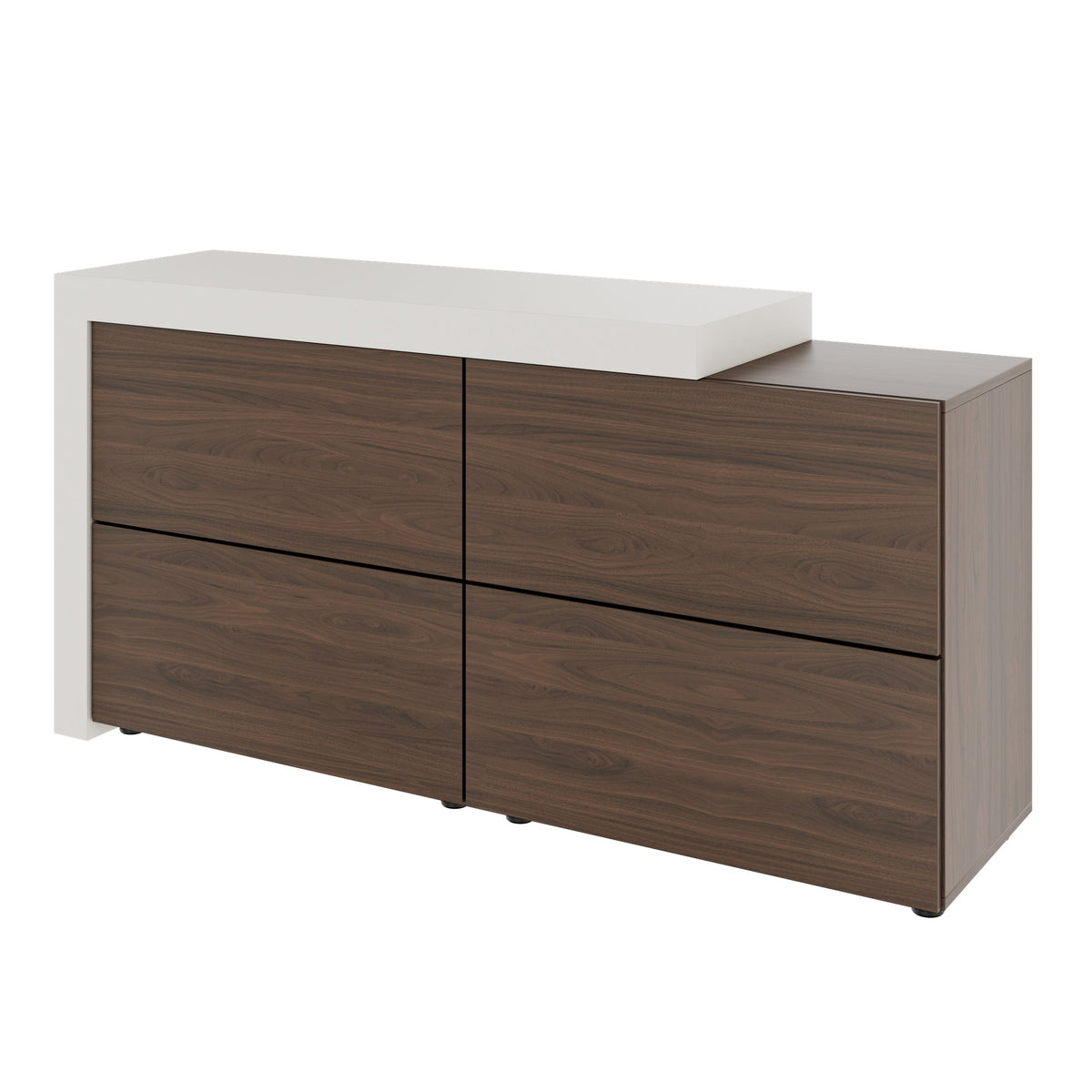 Buffet haut ATICA | 1680 x 840 mm, tiroirs à ouverture par pression, plateau supérieur