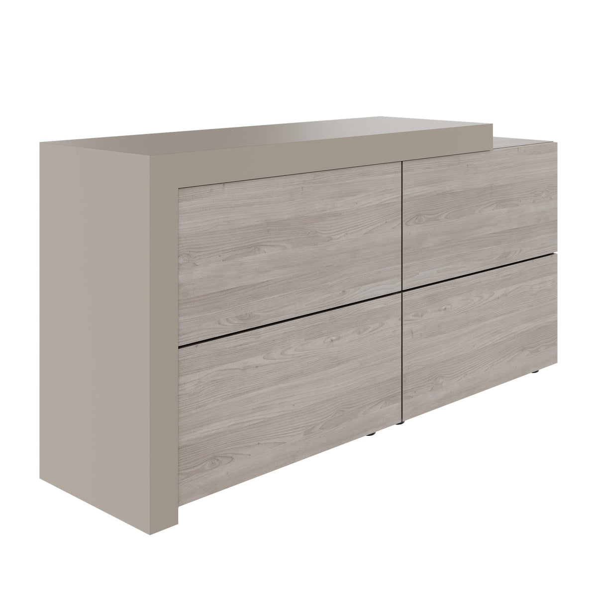 Buffet haut ATICA | 1680 x 840 mm, tiroirs à ouverture par pression, plateau supérieur